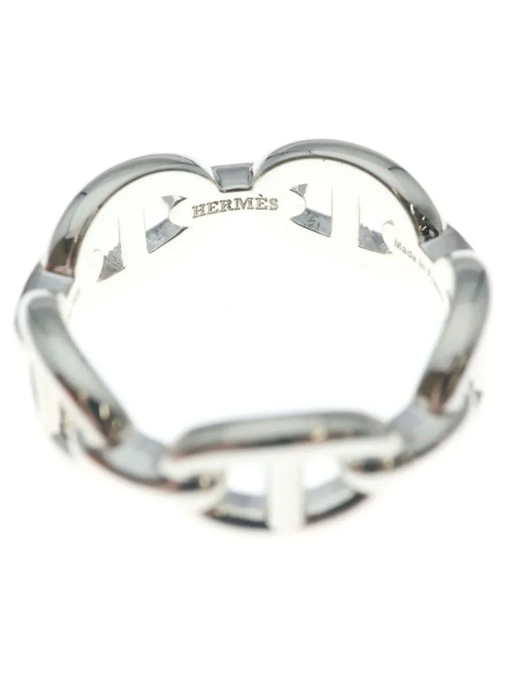 Hermes Chaine D'ancre Enchainee PM Ring 57 Silver